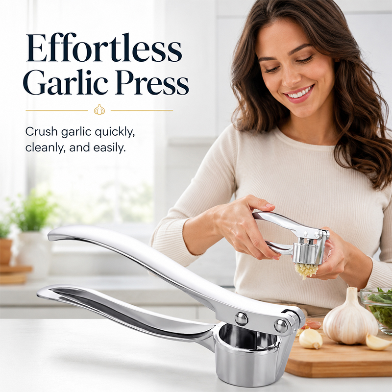 Manual Garlic Press - Spremiaglio Manuale, Tritatutto per Aglio e
