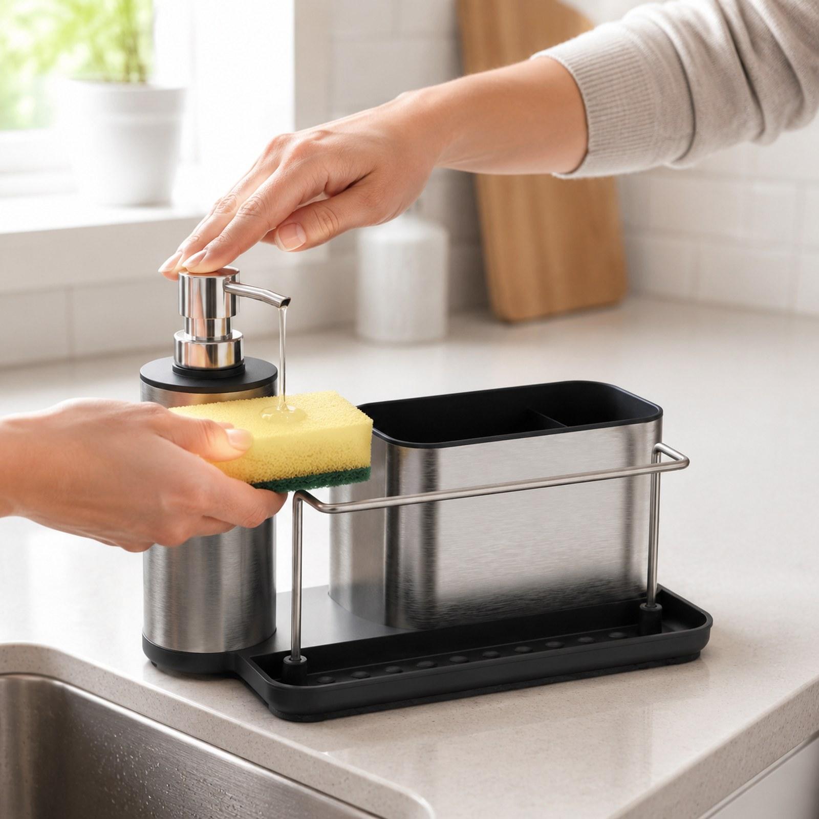 Kitchen Gadgets Dispenser Brush Holder - Dispenser di sapone da cucina con