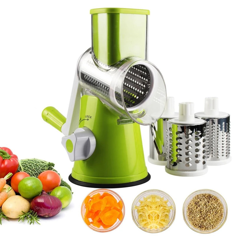 Mandoline Slicer - Grattugia Manuale Rotante per Formaggio, Affettatrice