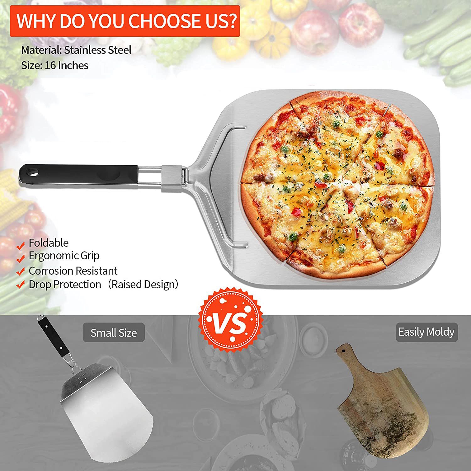 WSFS! Buccia per pizza pieghev - Pizza Stone Baking recensione e prezzo