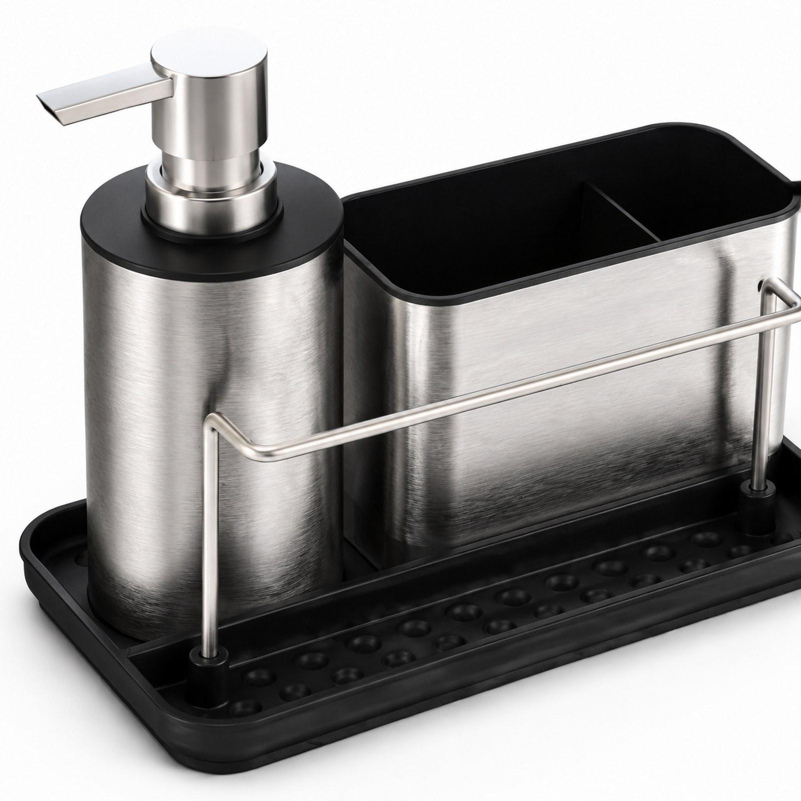 Dispenser di sapone da cucina  - Kitchen Gadgets Dispenser Brush Holder recensione e prezzo