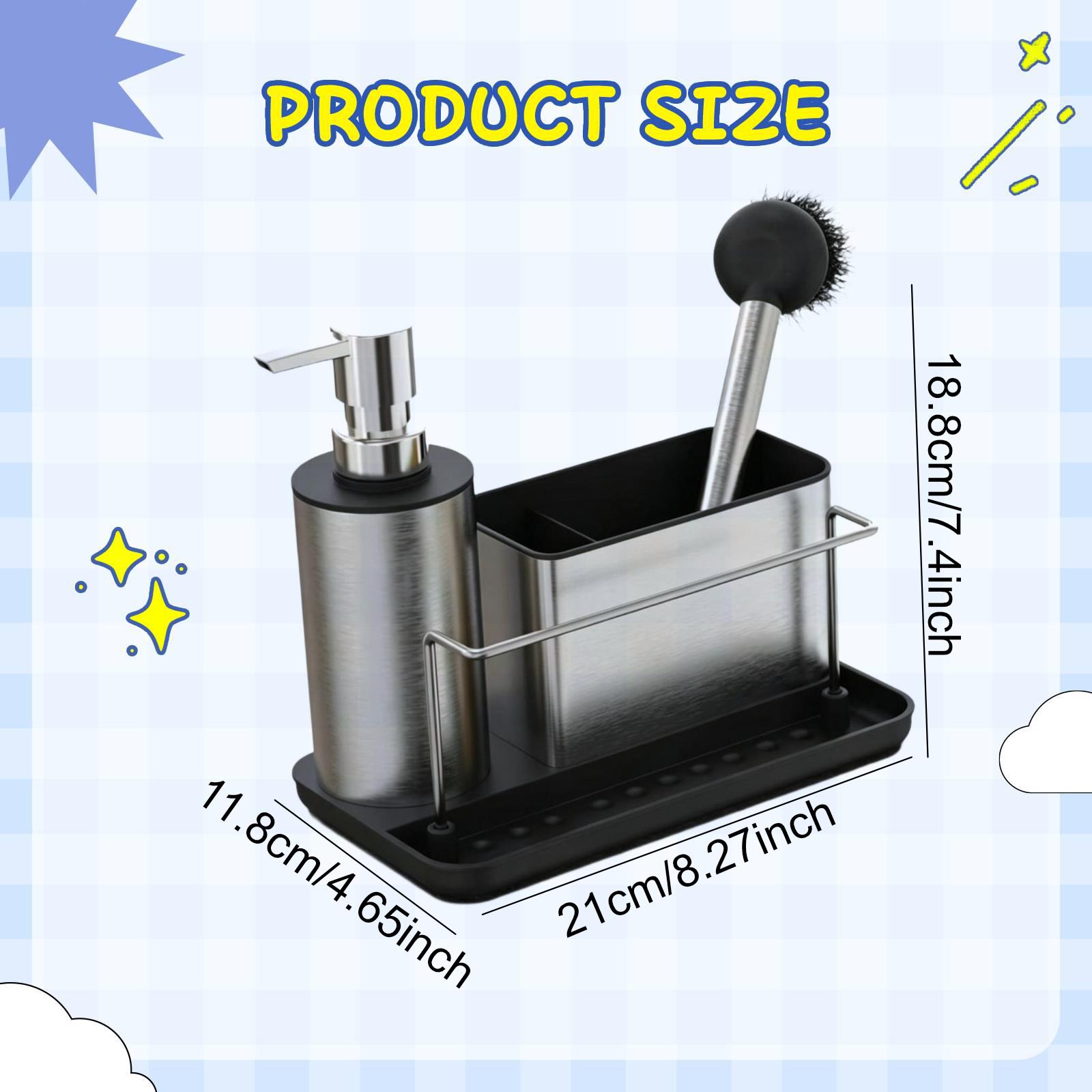 Dispenser di sapone da cucina  - Kitchen Gadgets Dispenser Brush Holder recensione e prezzo