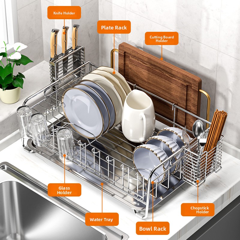 Scolapiatti in Acciaio Inox 30 - Kitchen Utensil Holder recensione e prezzo