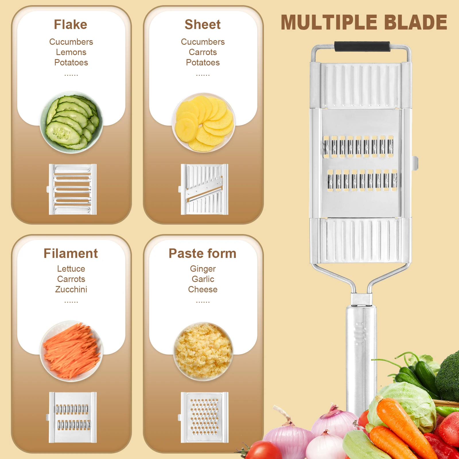 4 in1 affettatrice per verdure - Mandoline Slicer recensione e prezzo